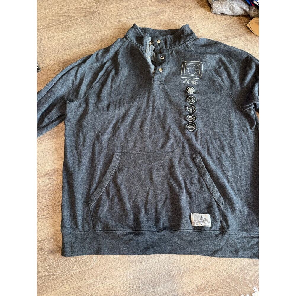 Disney Parks - Quarter Snap Sweatshirt 2018 - XL, Dark Gray